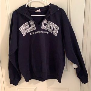 Wild cat NHU champion quarter zip sweat shirt